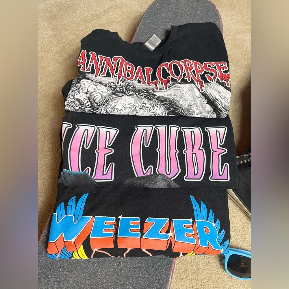 Bundle of 3 Band Tees - Ice Cube, Corpse Cannibal, Weezer